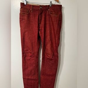 Raw Japanese denim made by Civilianaire in Los Angeles.